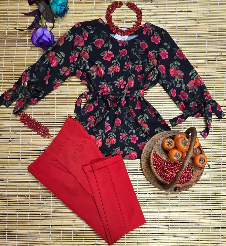 مشکی گل و انار